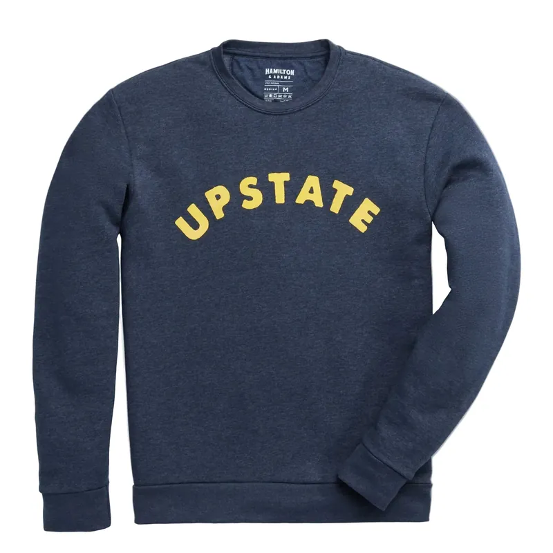 Upstate Arch Crewneck - Heathered Navy