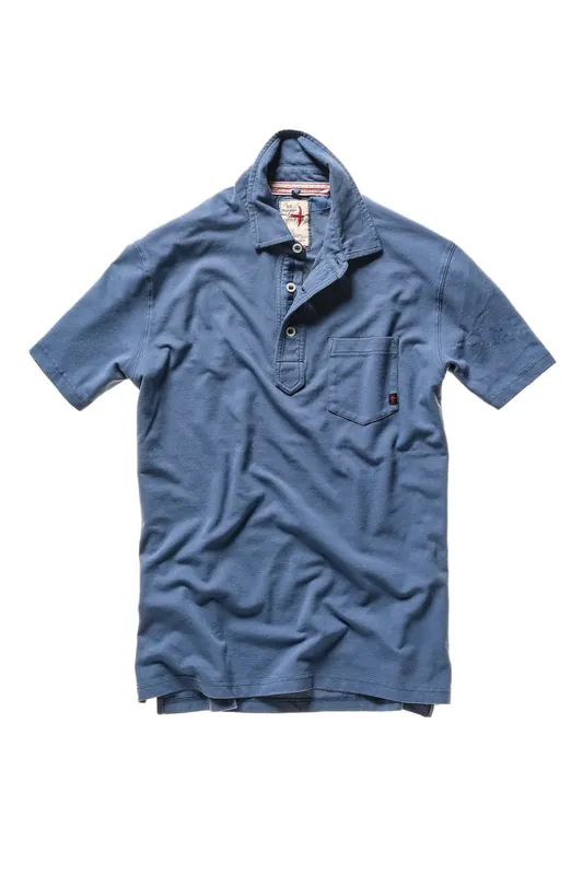 Pique Slot Polo - Marine Blue
