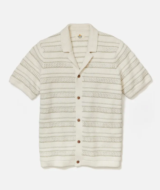 Open Knit Sweater Button Down - Marine Layer