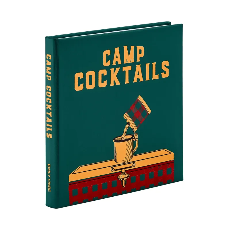 Camp Cocktails - Green Leather Bound Book