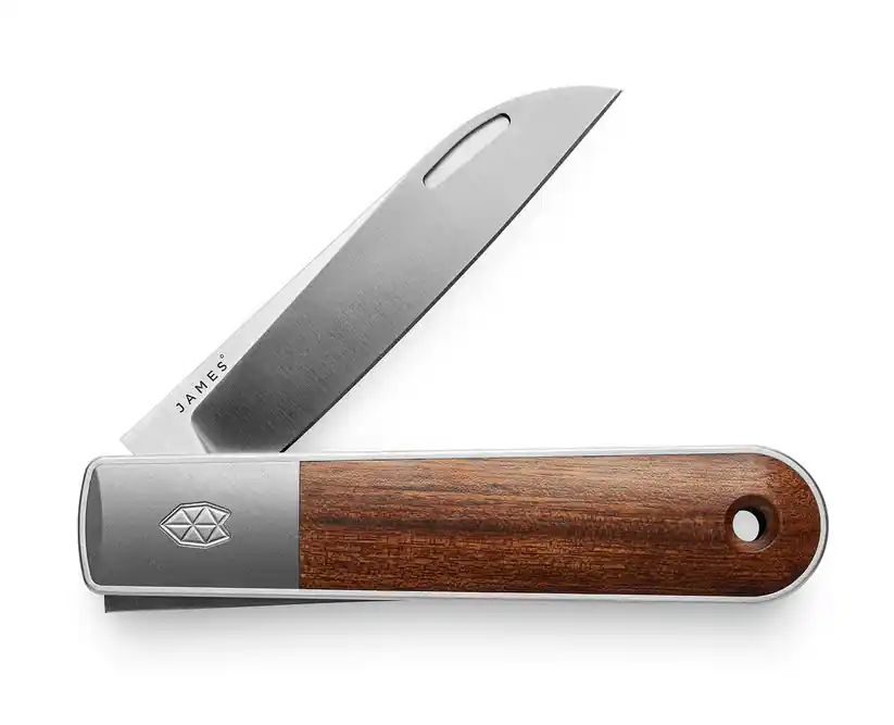 The Wayland Pocket Knife - Rosewood / Stainless / Wood / Straight Edge