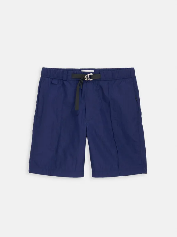 Hiking Short in Crinkle Nylon - Navy