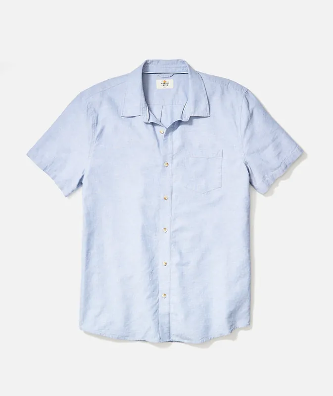 Better-Than-Linen Short Sleeve Shirt - Chambray
