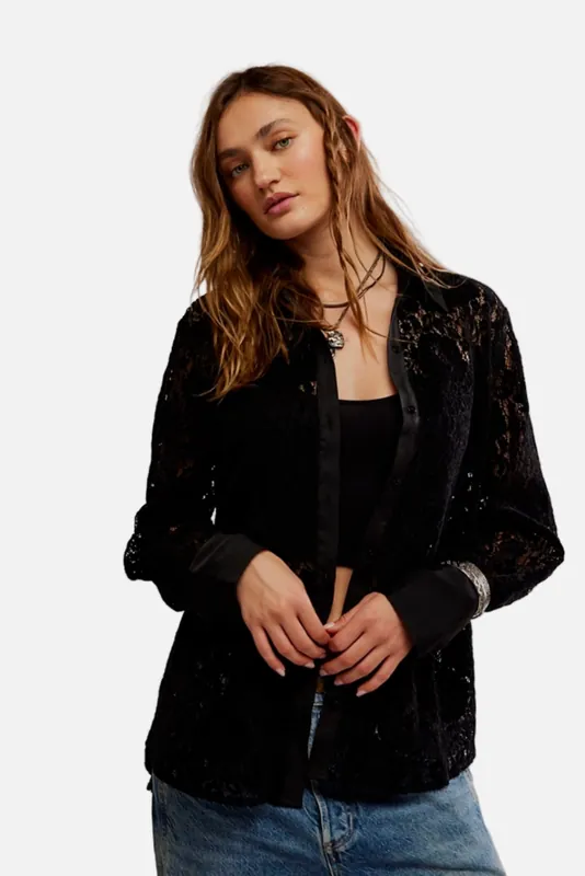 Faith Buttondown in Black - Free People