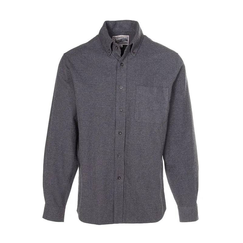 Cotton Flannel Shirt - Heather Grey
