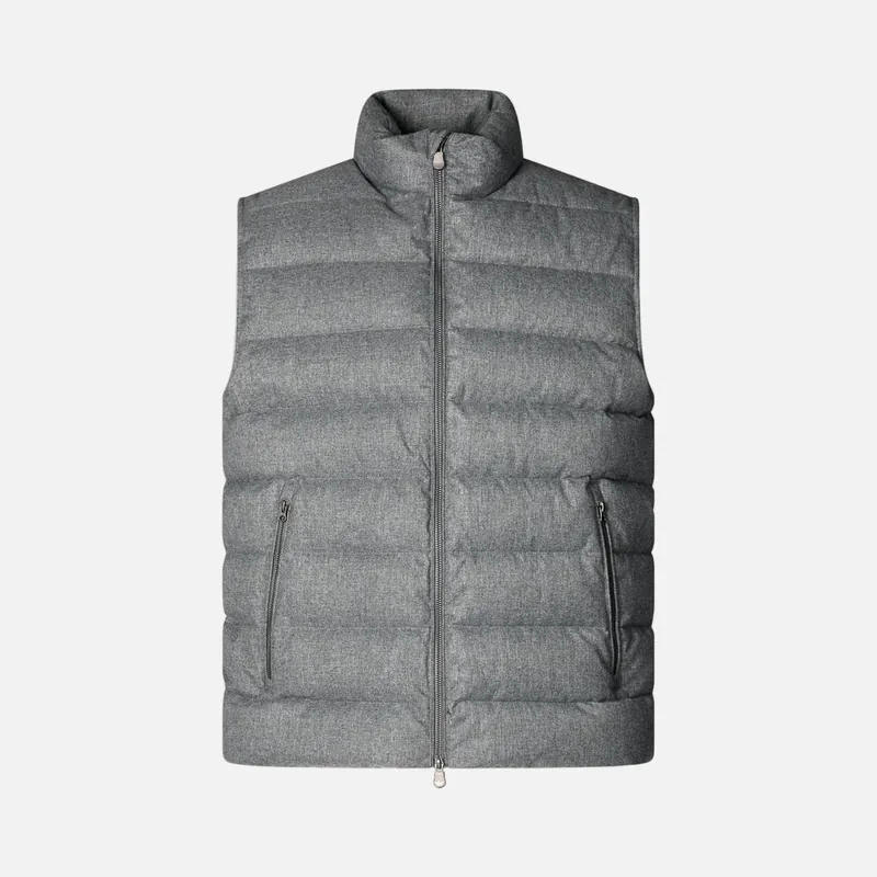 Italo Vest - Mid Grey Melange