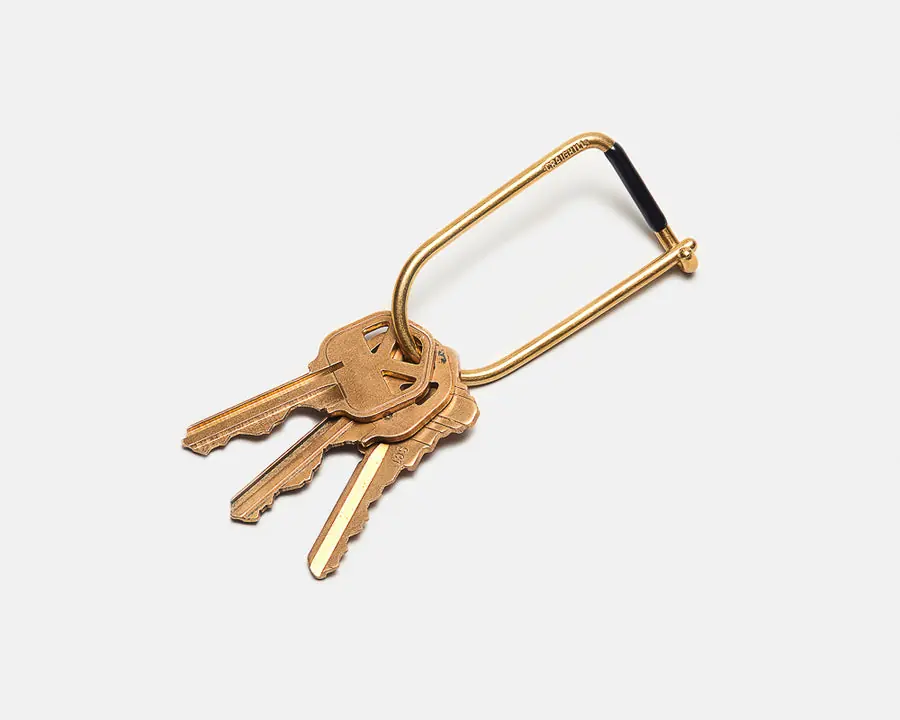 Enameled Wilson Key Ring - Black