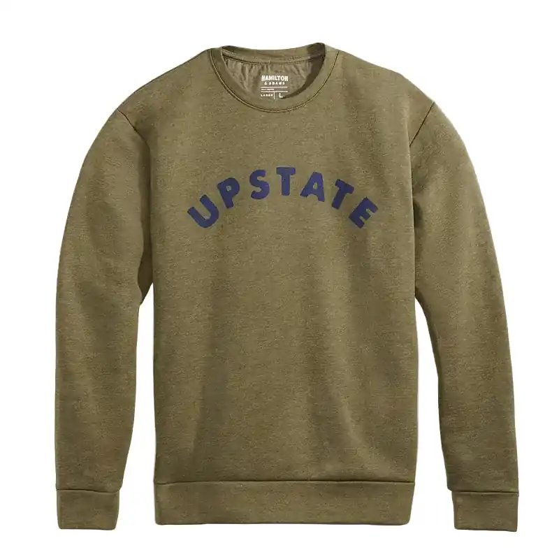 Upstate Arch Crewneck - Heathered Military Green