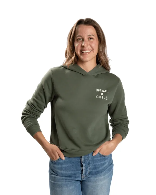 Women's The Heart: Upstate & Chill Hoodie - Military Green