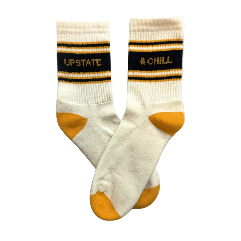 Upstate & Chill® Sock - Natural/Gold