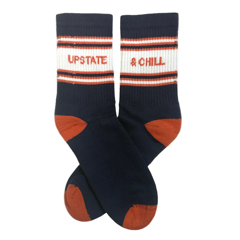 Upstate & Chill® Sock - Navy/Orange