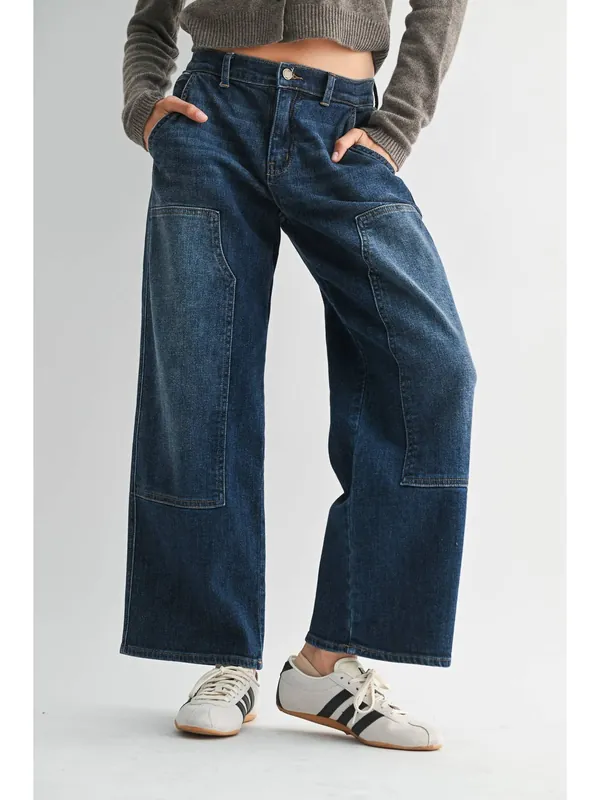 Wide Leg Garden Jean - Dark Wash