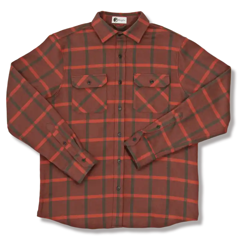 Field Grand Flannel - Brick Windowpane