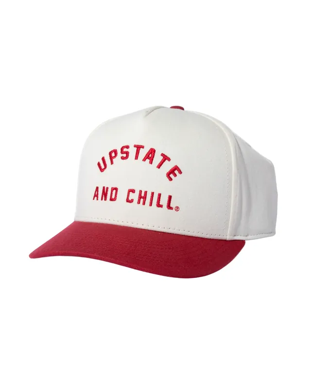 The Modern Upstate & Chill Hat - Cream / Scarlet
