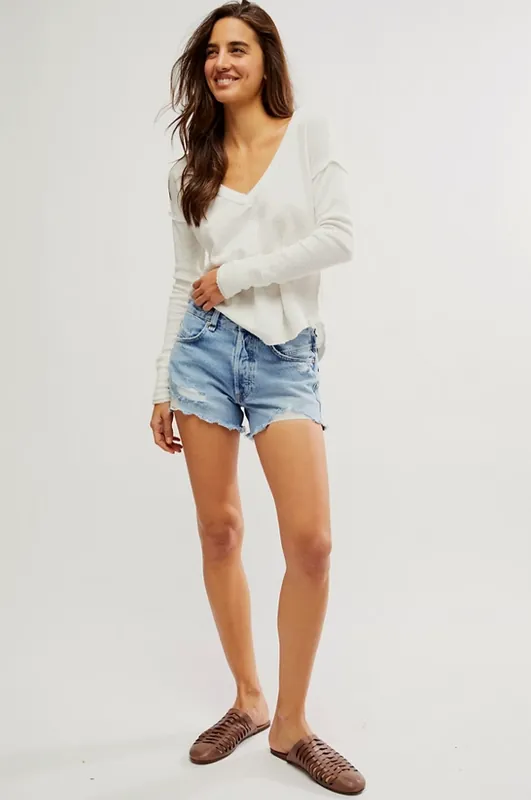 Now or Never Denim Short in Moon Child - Free People