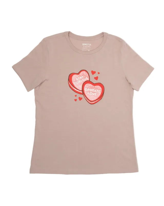 Candy Heart SS Tee - Heather Pink Gravel