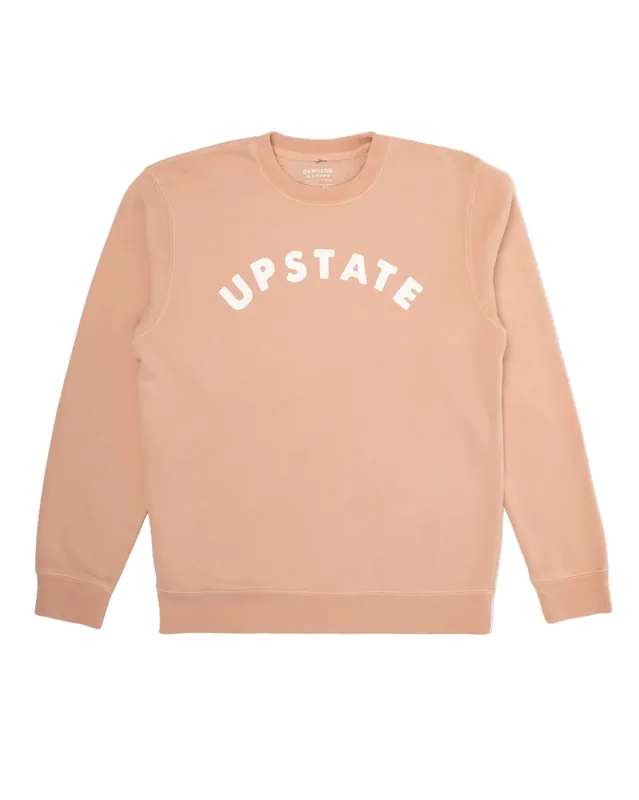 Upstate Arch Crewneck - Pigment Dusty Pink / White