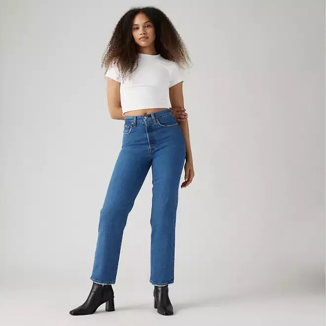 Ribcage Straight Ankle 27" Jean - Jazz Pop