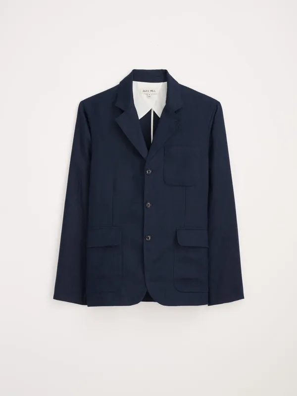 Mercer Jacket in Linen - Navy