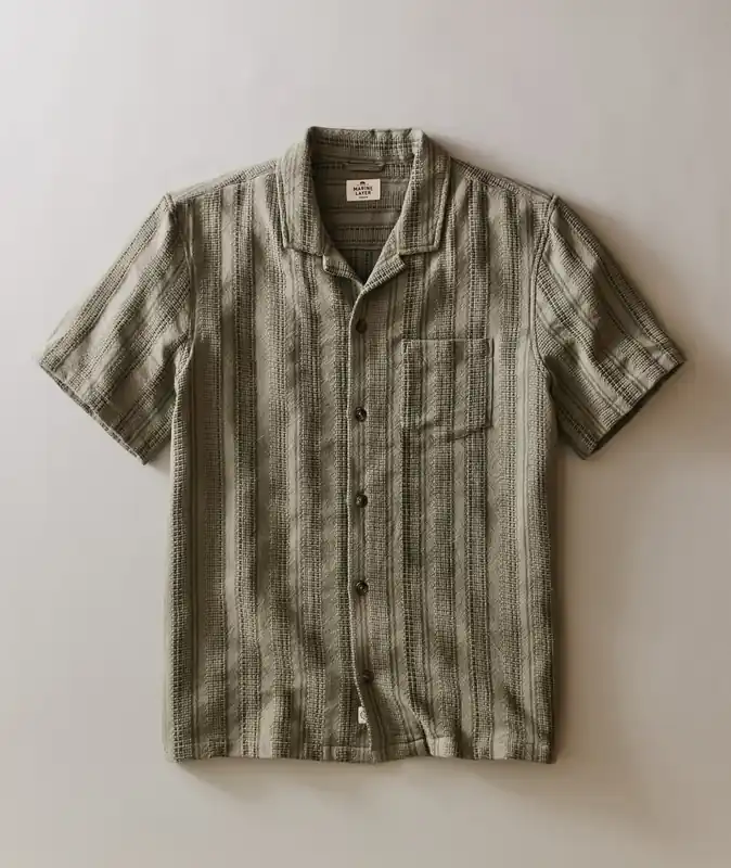 Dobby Resort Shirt - Olive
