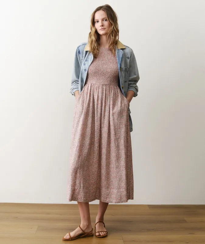 Darcy Smocked Maxi Dress - Bouquet