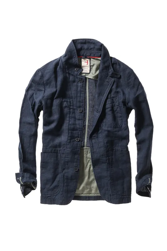 Tropical Trap Blazer - Dark Navy Hopsack