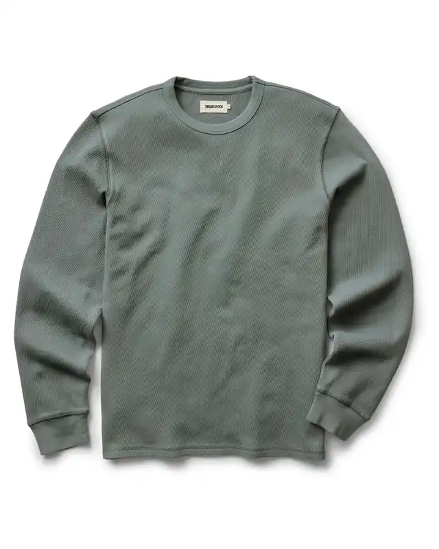 The Organic Cotton Crew in Deep Sea Waffle - Taylor Stitch