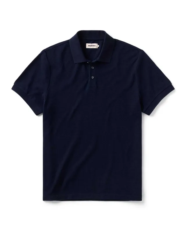 The Pacific Polo in Rinsed Indigo Pique - Taylor Stitch