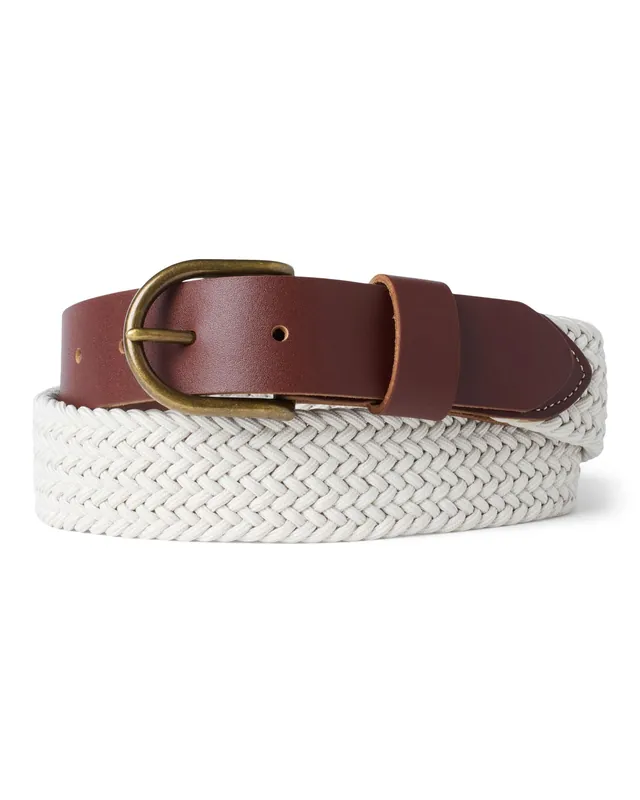 The Stretch Braided Belt in Natural - Taylor Stitch