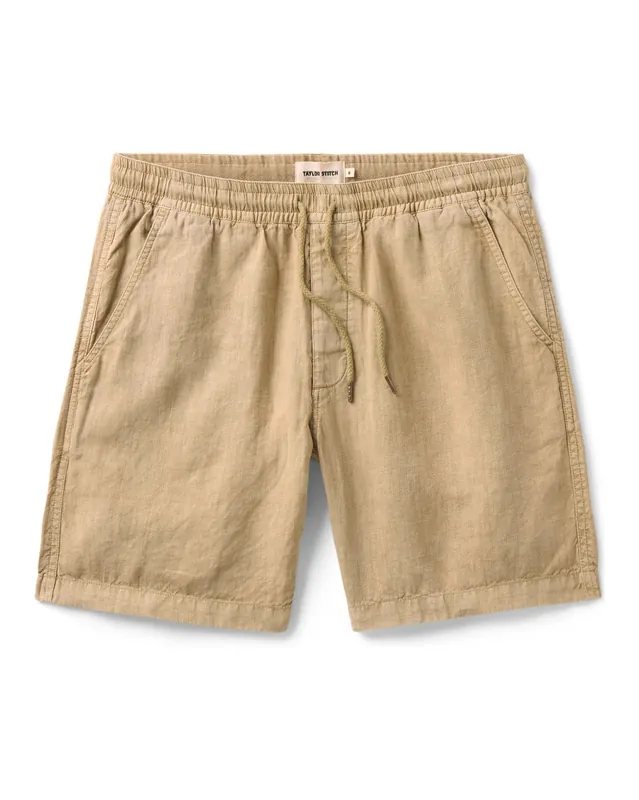 The Apres Short in Field Khaki Hemp - Taylor Stitch