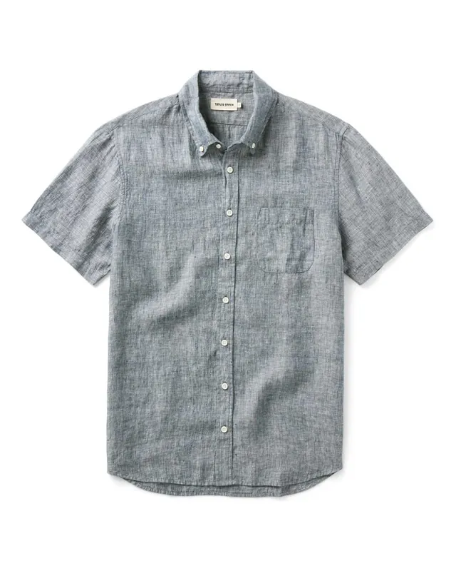 The Short Sleeve Jack in Ocean Linen - Taylor Stitch