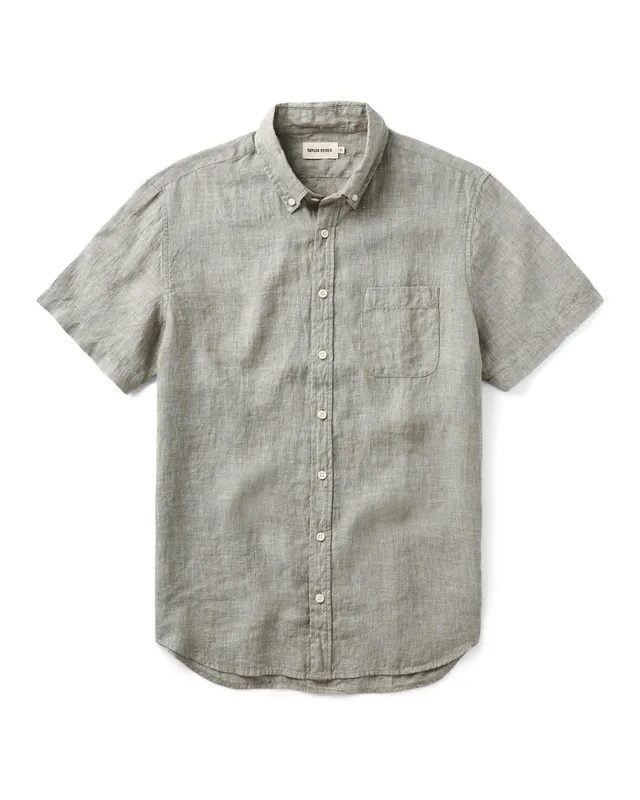 The Short Sleeve Jack in Sage Linen - Taylor Stitch