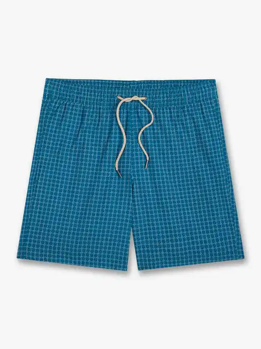 Bayberry Trunk - Teal Sea Geo