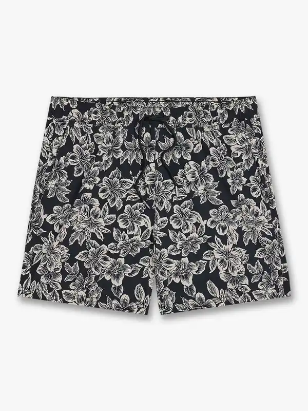 Bungalow Trunk - Black Hibiscus