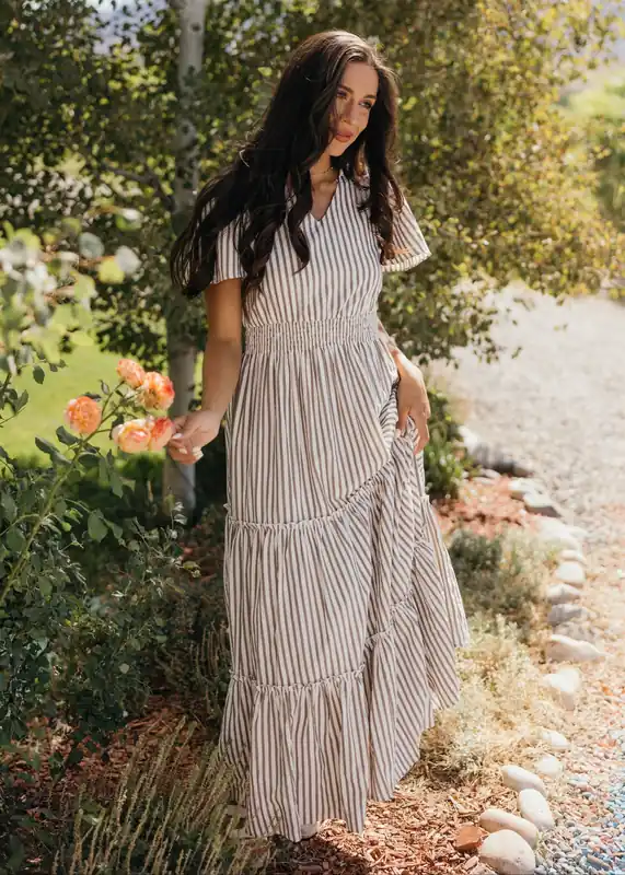 The Eden in Birchwood Stripe - Mikarose