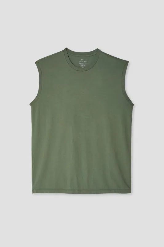 Supima Jersey Muscle Tee - Rye Grass