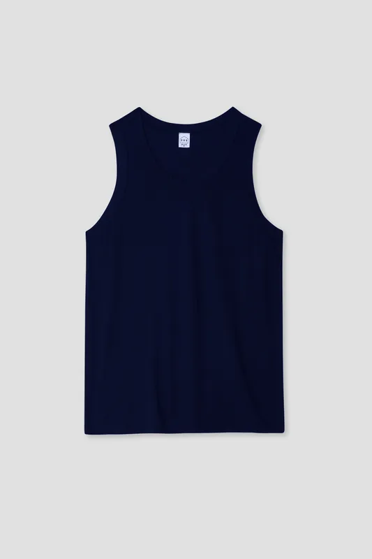 Organic Cotton Hemp Tank - Navy
