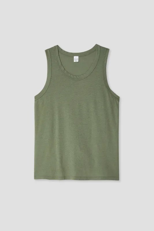 Organic Cotton Hemp Tank - Rye Grass