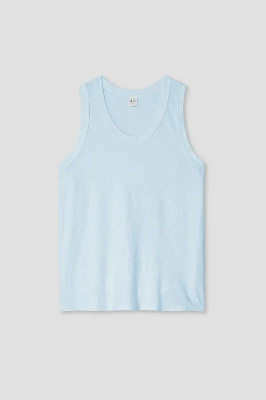 Organic Cotton Hemp Tank - Beach Blue