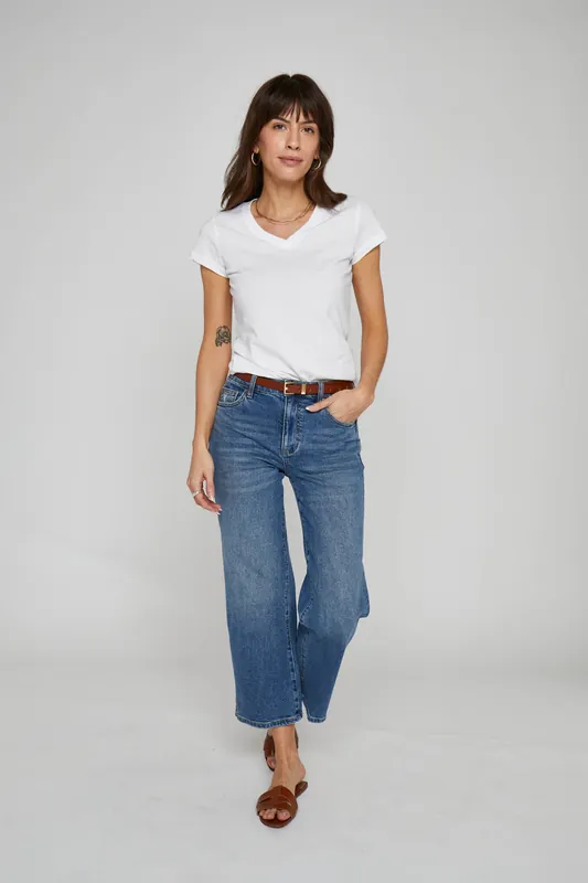 Addington Ankle Crop Mid Rise Jean, Vintage Worn - Oliver Logan
