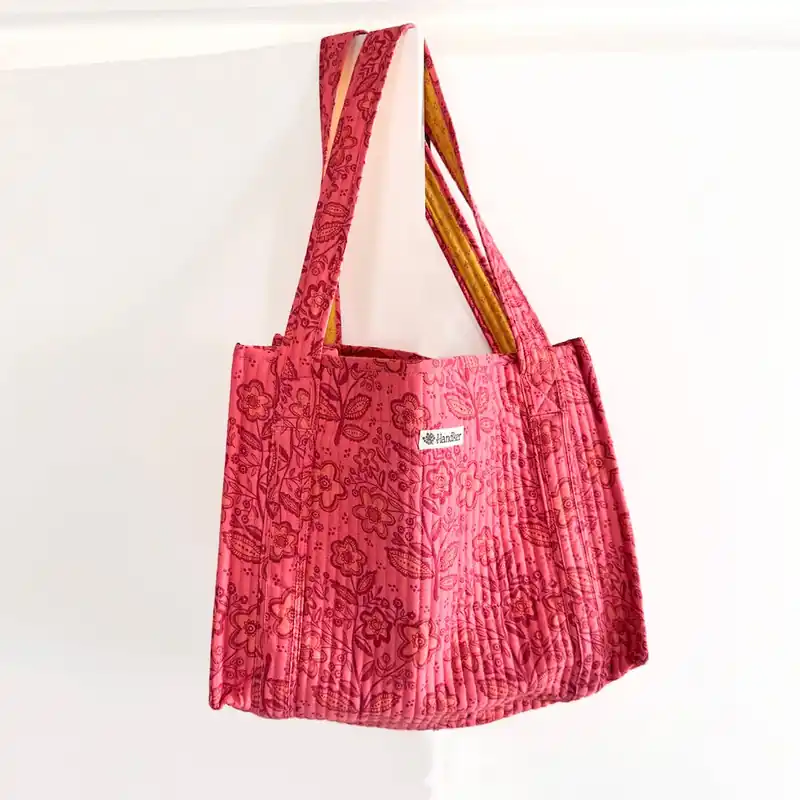 Lacey Quilted Tote - Handker Goods