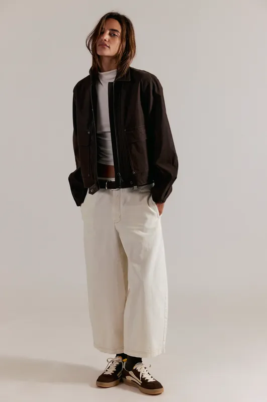 Laydown Chino in Clean Ivory - Free People