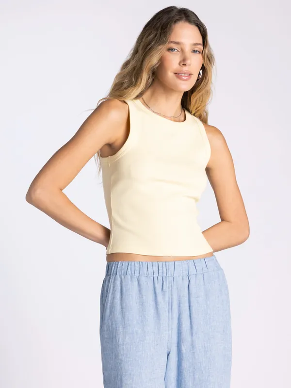 Evie Tank -Butter Yellow