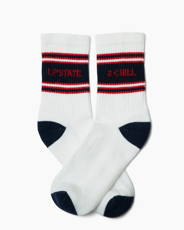 Upstate & Chill® Sock - White/Blue/Red