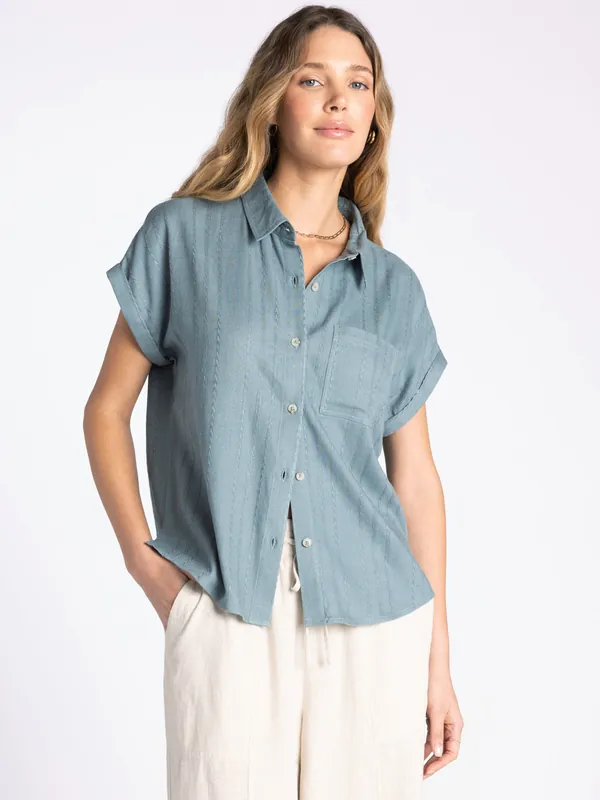 Benny Shirt - Aqua Steel