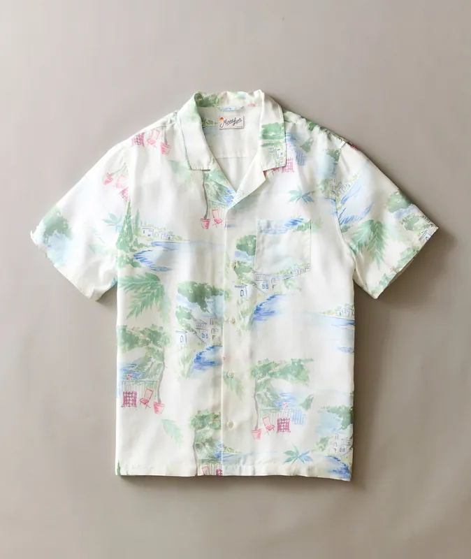 Luzio Resort Shirt - Mediterranean Coastline Print