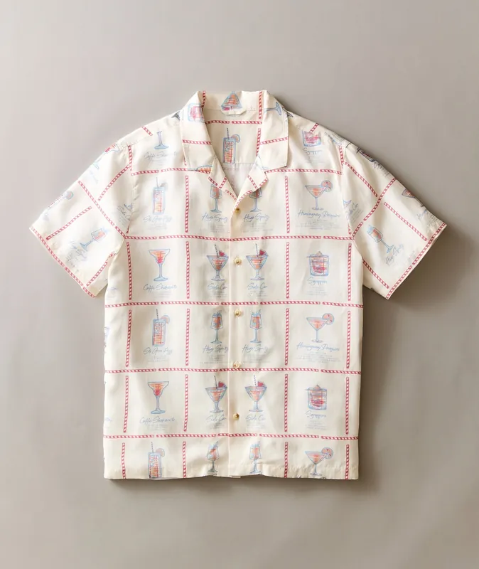 Luzio Resort Shirt - Multi Happy Hour Print