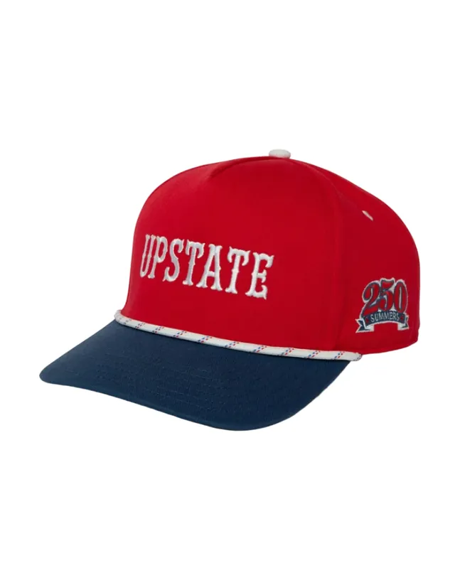 Upstate Gothic Rope Hat - Red/White Rope