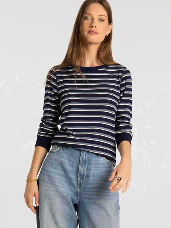 Stacy Top - Navy Stripe