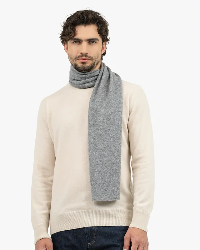 Men's Essential Scarf - Medium Grey